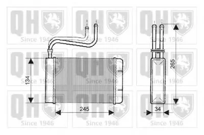 Теплообменник, отопление салона QUINTON HAZELL купить