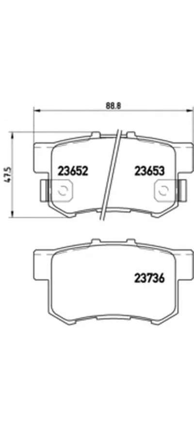 Комплект тормозных колодок, дисковый тормоз BREMBO купить
