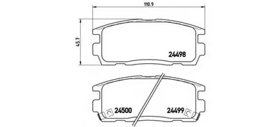 Комплект тормозных колодок, дисковый тормоз BREMBO купить