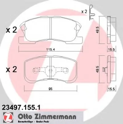 Комплект тормозных колодок, дисковый тормоз ZIMMERMANN купить
