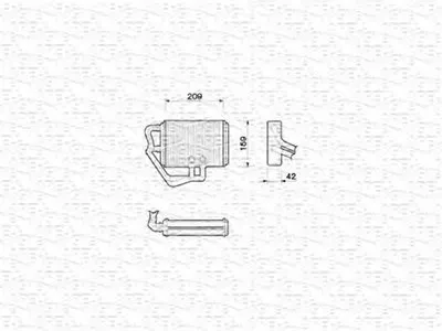 Теплообменник, отопление салона MAGNETI MARELLI купить