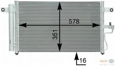 Конденсатор, кондиционер BEHR HELLA SERVICE купить
