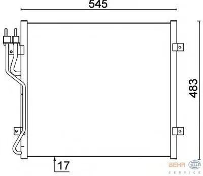 Конденсатор, кондиционер BEHR HELLA SERVICE купить