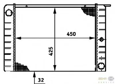 Радиатор, охлаждение двигателя BEHR HELLA SERVICE купить