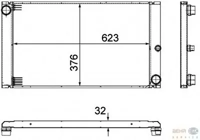 Радиатор, охлаждение двигателя BEHR HELLA SERVICE купить