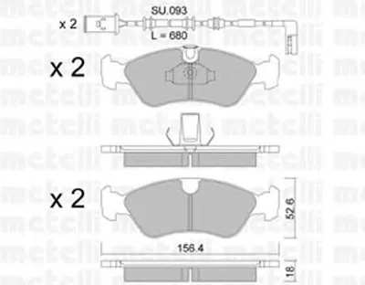 Комплект тормозных колодок, дисковый тормоз METELLI купить