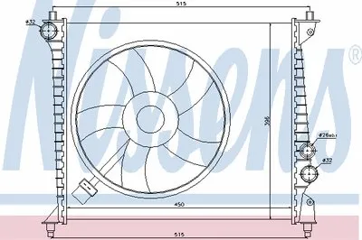 Радиатор, охлаждение двигателя NISSENS купить