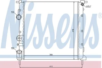 Радиатор, охлаждение двигателя NISSENS купить