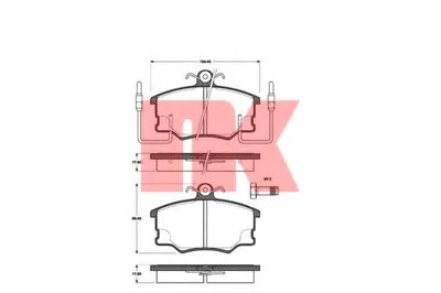 Комплект тормозных колодок, дисковый тормоз NK купить