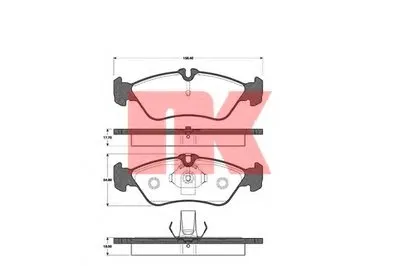Комплект тормозных колодок, дисковый тормоз NK купить