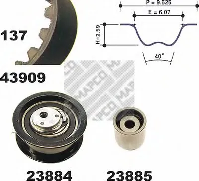 Комплект ремня ГРМ MAPCO купить