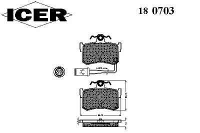 Комплект тормозных колодок, дисковый тормоз ICER купить