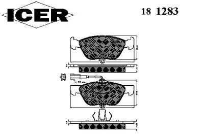 Комплект тормозных колодок, дисковый тормоз ICER купить