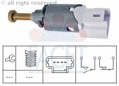 Выключатель фонаря сигнала торможения; Выключатель, привод сцепления (Tempomat) FACET купить