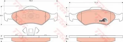 Комплект тормозных колодок, дисковый тормоз COTEC TRW купить