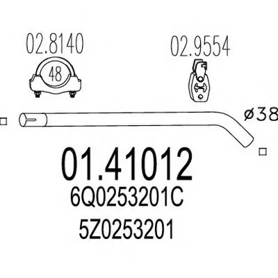 Труба выхлопного газа MTS купить