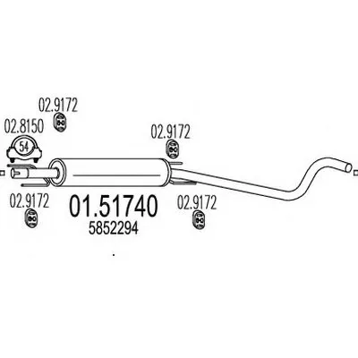Средний глушитель выхлопных газов MTS купить