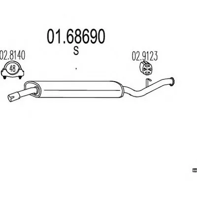 Глушитель выхлопных газов конечный MTS купить