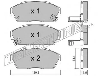 Комплект тормозных колодок, дисковый тормоз TRUSTING купить