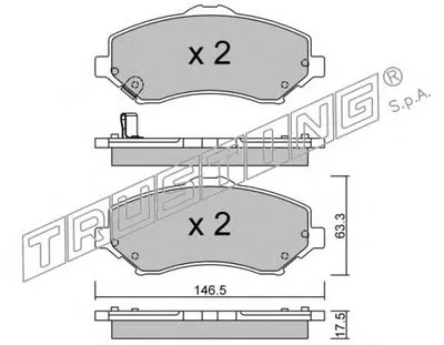 Комплект тормозных колодок, дисковый тормоз TRUSTING купить