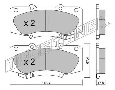 Комплект тормозных колодок, дисковый тормоз TRUSTING купить