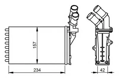 Теплообменник, отопление салона NRF купить