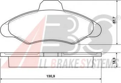 Комплект тормозных колодок, дисковый тормоз A.B.S. купить