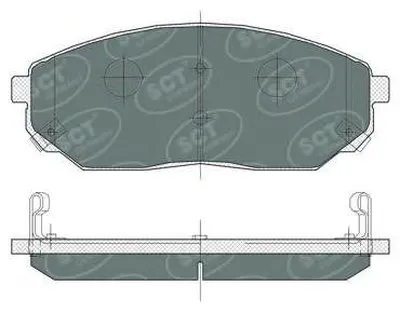Комплект тормозных колодок, дисковый тормоз SCT Germany купить