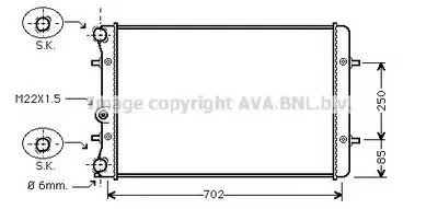 Радиатор, охлаждение двигателя AVA QUALITY COOLING купить