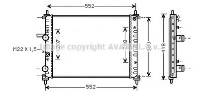 Радиатор, охлаждение двигателя AVA QUALITY COOLING купить