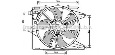 Вентилятор, охлаждение двигателя AVA QUALITY COOLING купить