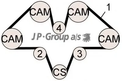 Комплект ремня ГРМ QH JP GROUP купить