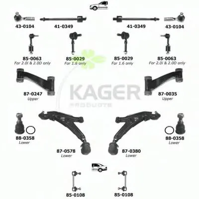 Подвеска колеса KAGER купить