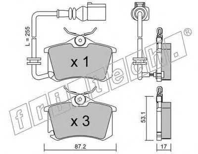 Комплект тормозных колодок, дисковый тормоз fri.tech. купить