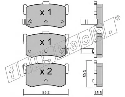 Комплект тормозных колодок, дисковый тормоз fri.tech. купить