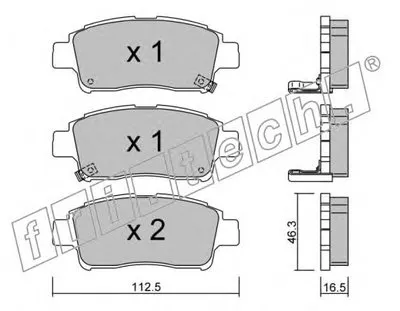 Комплект тормозных колодок, дисковый тормоз fri.tech. купить