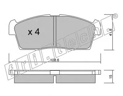 Комплект тормозных колодок, дисковый тормоз fri.tech. купить