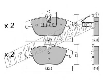 Комплект тормозных колодок, дисковый тормоз fri.tech. купить