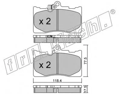 Комплект тормозных колодок, дисковый тормоз fri.tech. купить