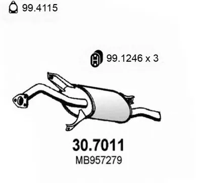 Глушитель выхлопных газов конечный ASSO купить