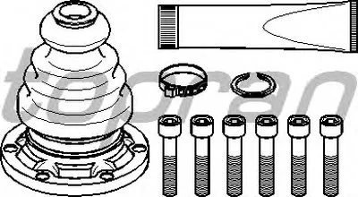 Комплект пылника, приводной вал TOPRAN купить