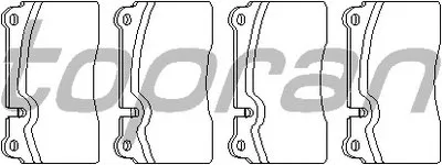 Комплект тормозных колодок, дисковый тормоз TOPRAN купить
