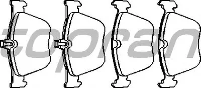 Комплект тормозных колодок, дисковый тормоз TOPRAN купить