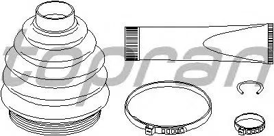 Комплект пылника, приводной вал TOPRAN купить