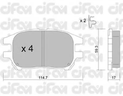 Комплект тормозных колодок, дисковый тормоз CIFAM купить