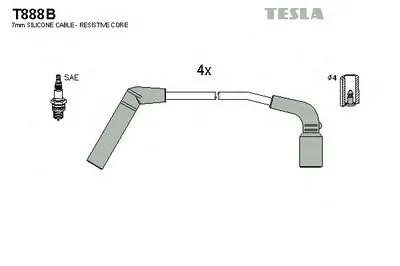 Комплект проводов зажигания TESLA купить