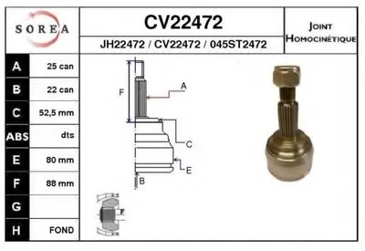 Шарнирный комплект, приводной вал EAI купить