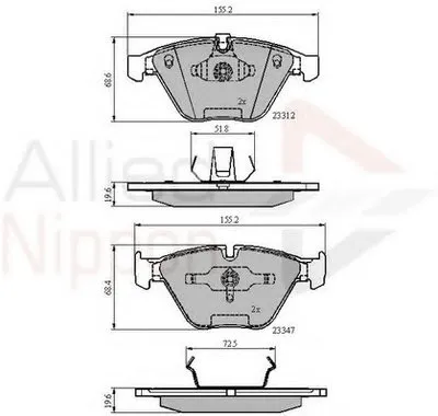 Комплект тормозных колодок, дисковый тормоз ANL Braking COMLINE купить