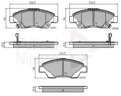 Комплект тормозных колодок, дисковый тормоз ANL Braking COMLINE купить