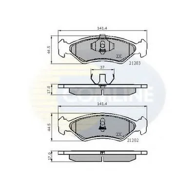 Комплект тормозных колодок, дисковый тормоз Comline COMLINE купить